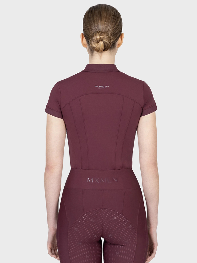 Maximilian Arc Short Sleeve Polo Shirt Rosewood