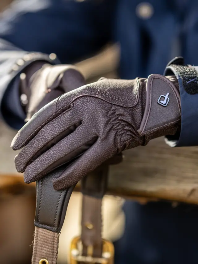 LeMieux Close Contact Gloves Brown