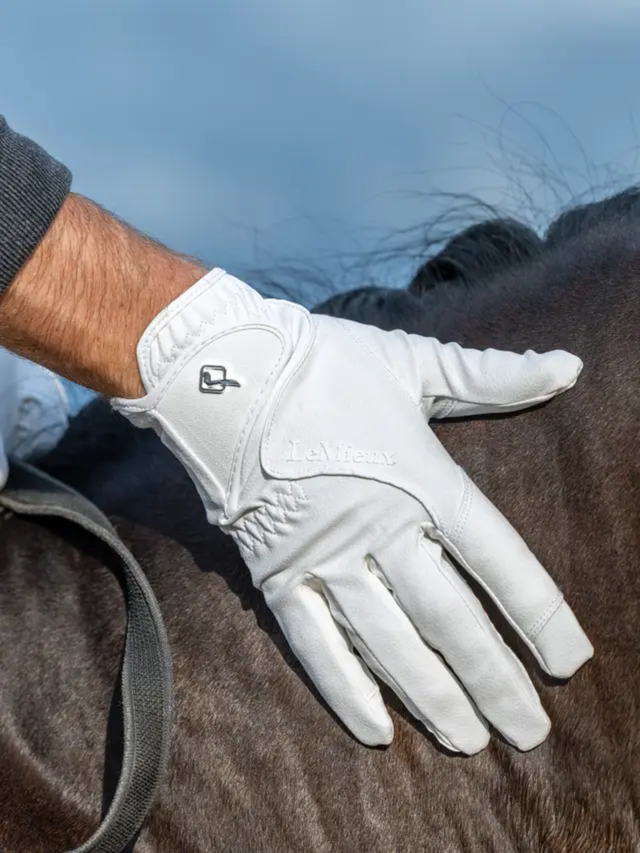 LeMieux Close Contact Gloves White