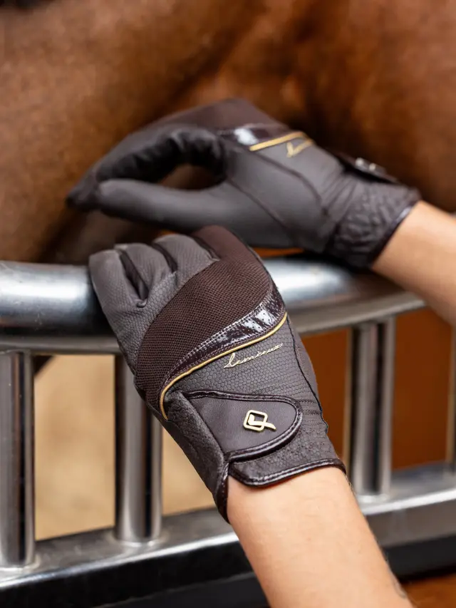 LeMieux Competition Gloves Brown