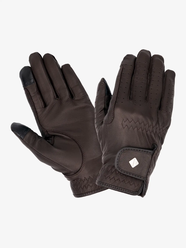 LeMieux Classic Leather Riding Gloves Brown