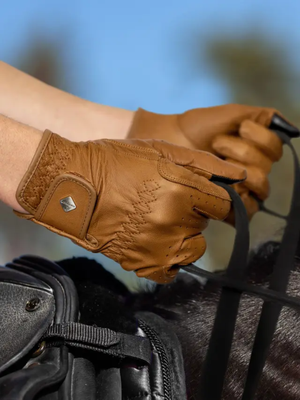 LeMieux Classic Leather Riding Gloves Tan