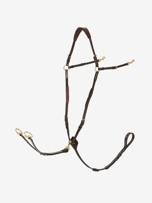 LeMieux Breastplate (D-Ring Attachment) Havana/Brass