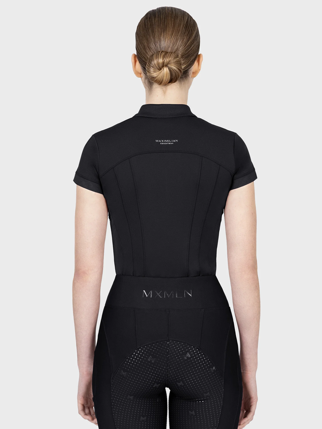 Maximilian Arc Short Sleeve Polo Shirt Black