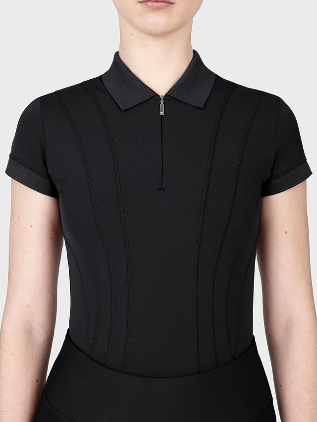 Maximilian Arc Short Sleeve Polo Shirt Black