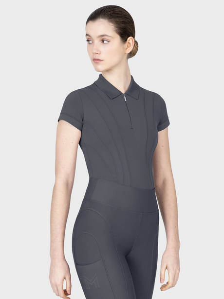 Maximilian Arc Short Sleeve Polo Shirt Graphite