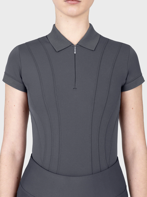 Maximilian Arc Short Sleeve Polo Shirt Graphite