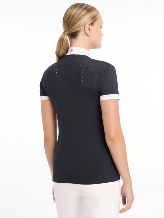 LeMieux Olivia Short Sleeve Show Shirt Navy
