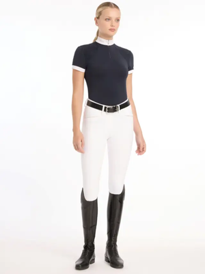 LeMieux Olivia Short Sleeve Show Shirt Navy