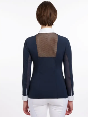 LeMieux Camille Long Sleeve Show Shirt Navy