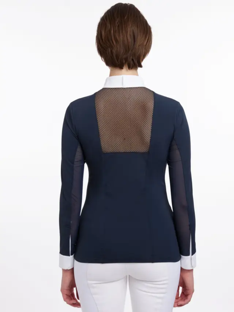 LeMieux Camille Long Sleeve Show Shirt Navy