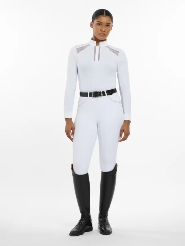 LeMieux Camille Long Sleeve Show Shirt White