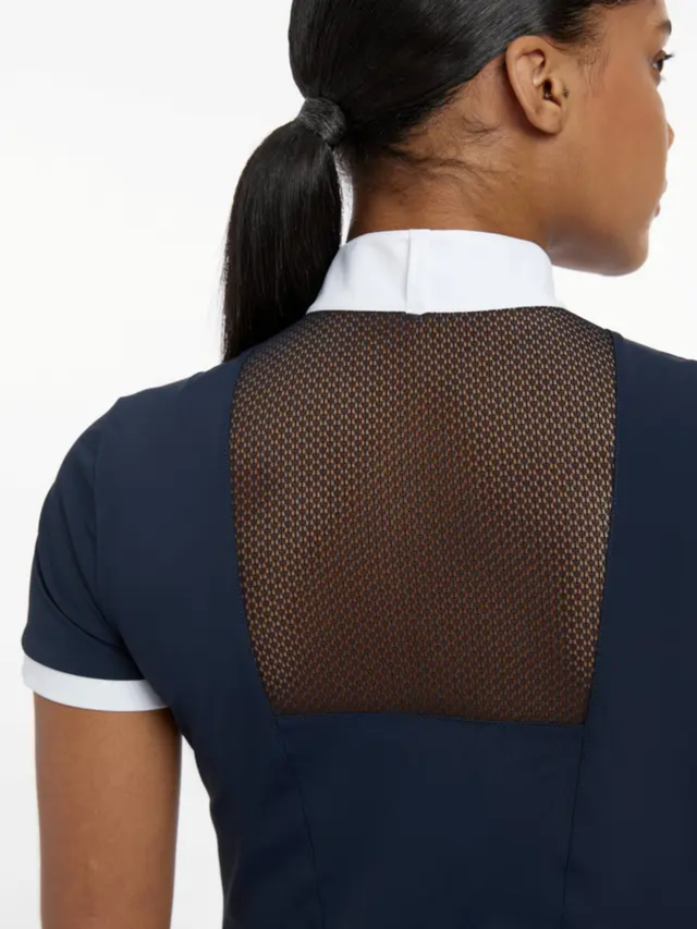 LeMieux Camille Short Sleeve Show Shirt Navy