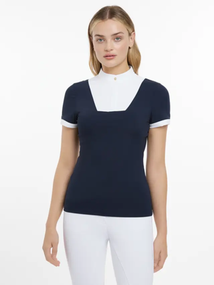 LeMieux Sophia Short Sleeve Show Shirt Navy