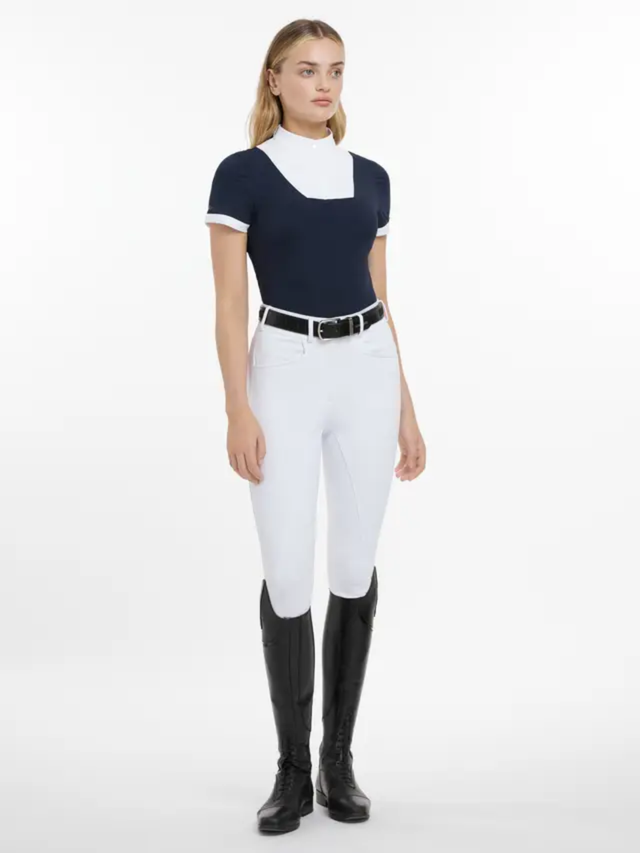 LeMieux Sophia Short Sleeve Show Shirt Navy