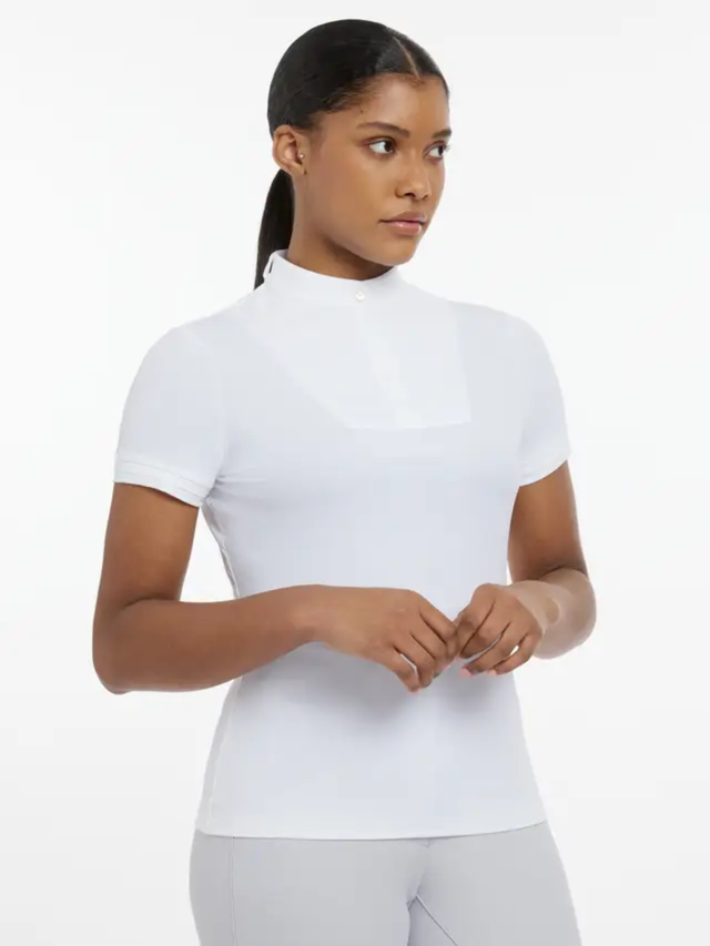 LeMieux Sophia Short Sleeve Show Shirt White