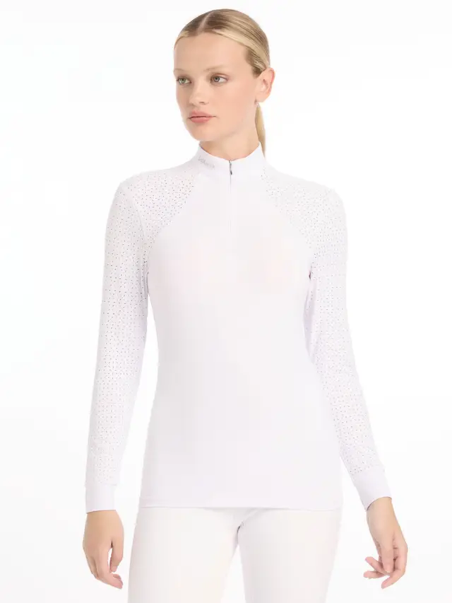 LeMieux Olivia Long Sleeve Show Shirt White