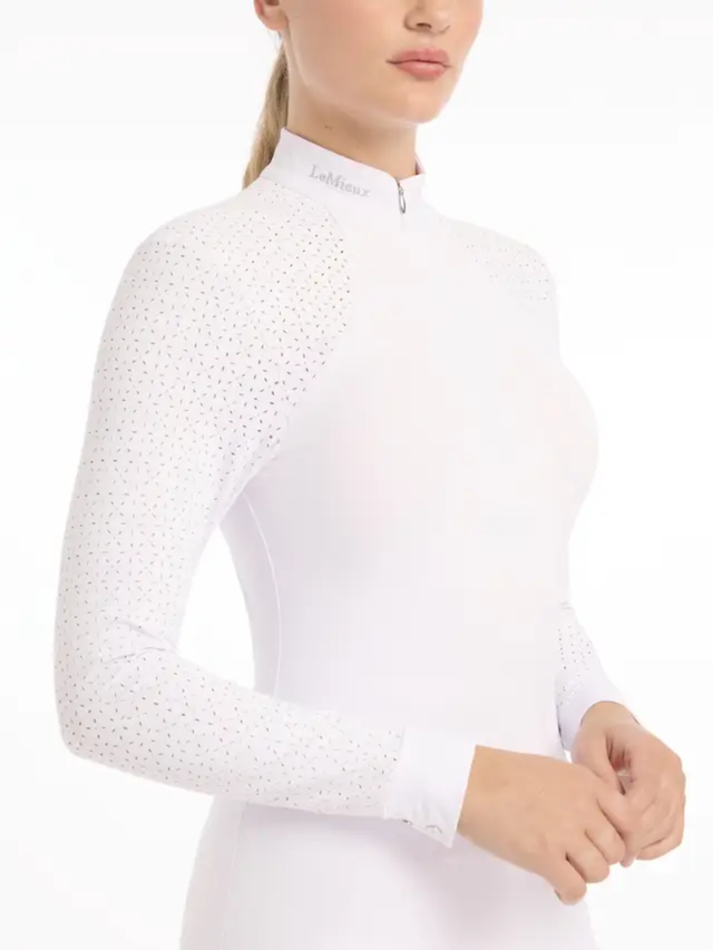 LeMieux Olivia Long Sleeve Show Shirt White