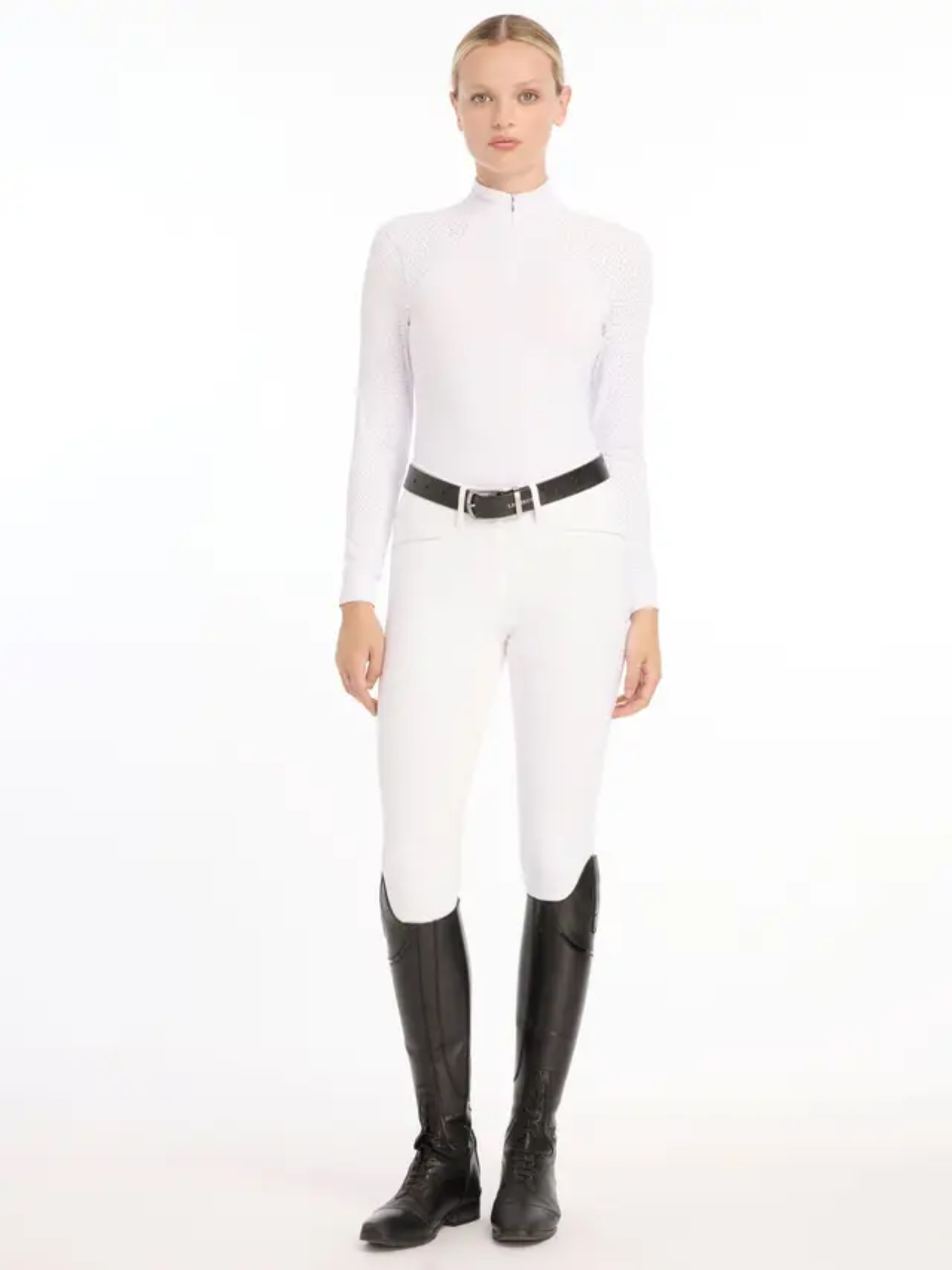 LeMieux Olivia Long Sleeve Show Shirt White