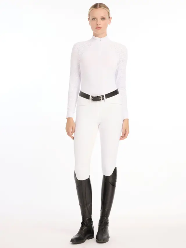 LeMieux Olivia Long Sleeve Show Shirt White