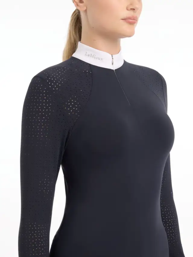 LeMieux Olivia Long Sleeve Show Shirt Navy