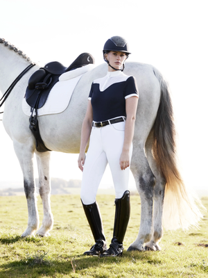 LeMieux Emily Short Sleeve Show Shirt Navy