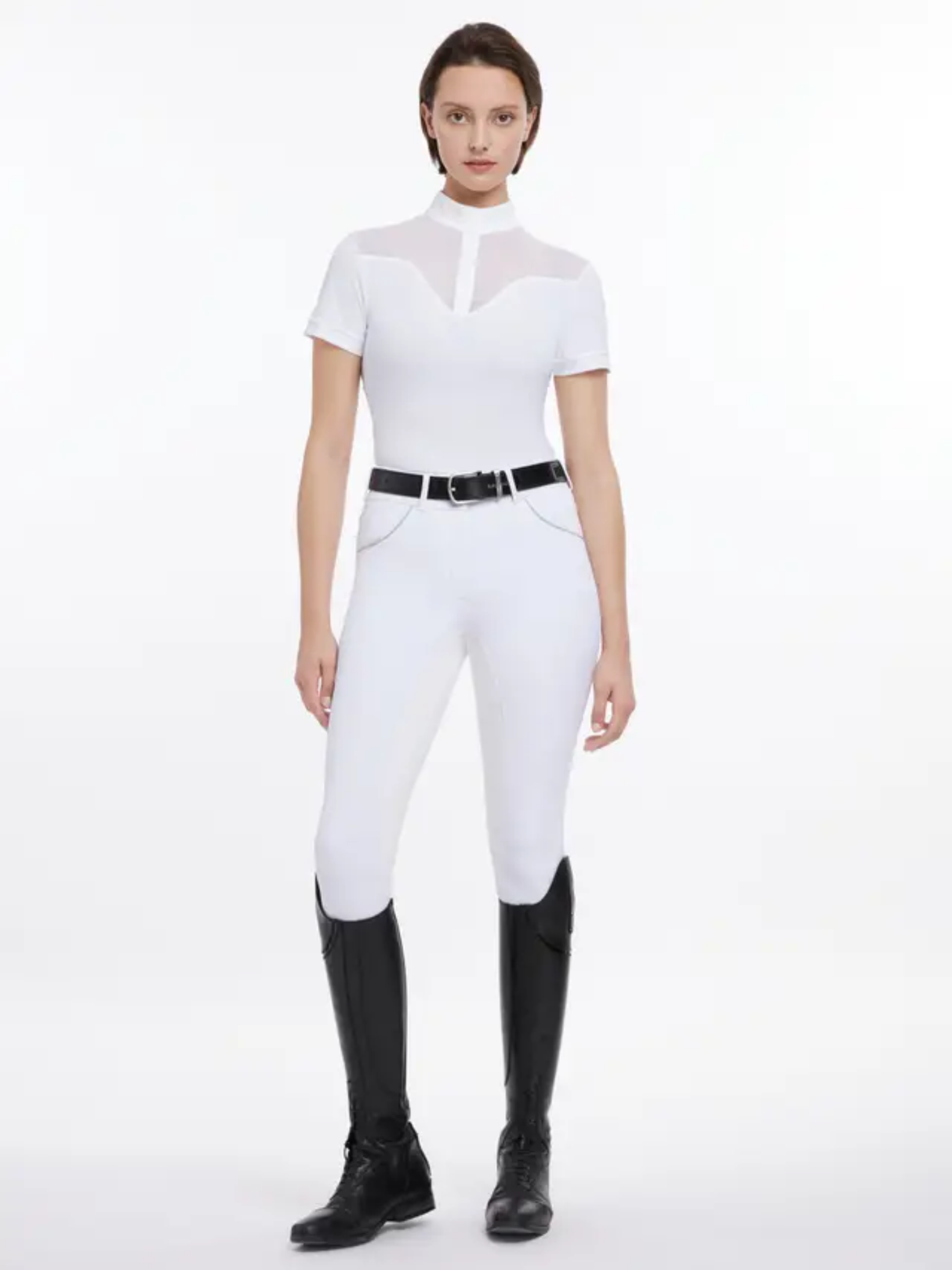 LeMieux Emily Short Sleeve Show Shirt White
