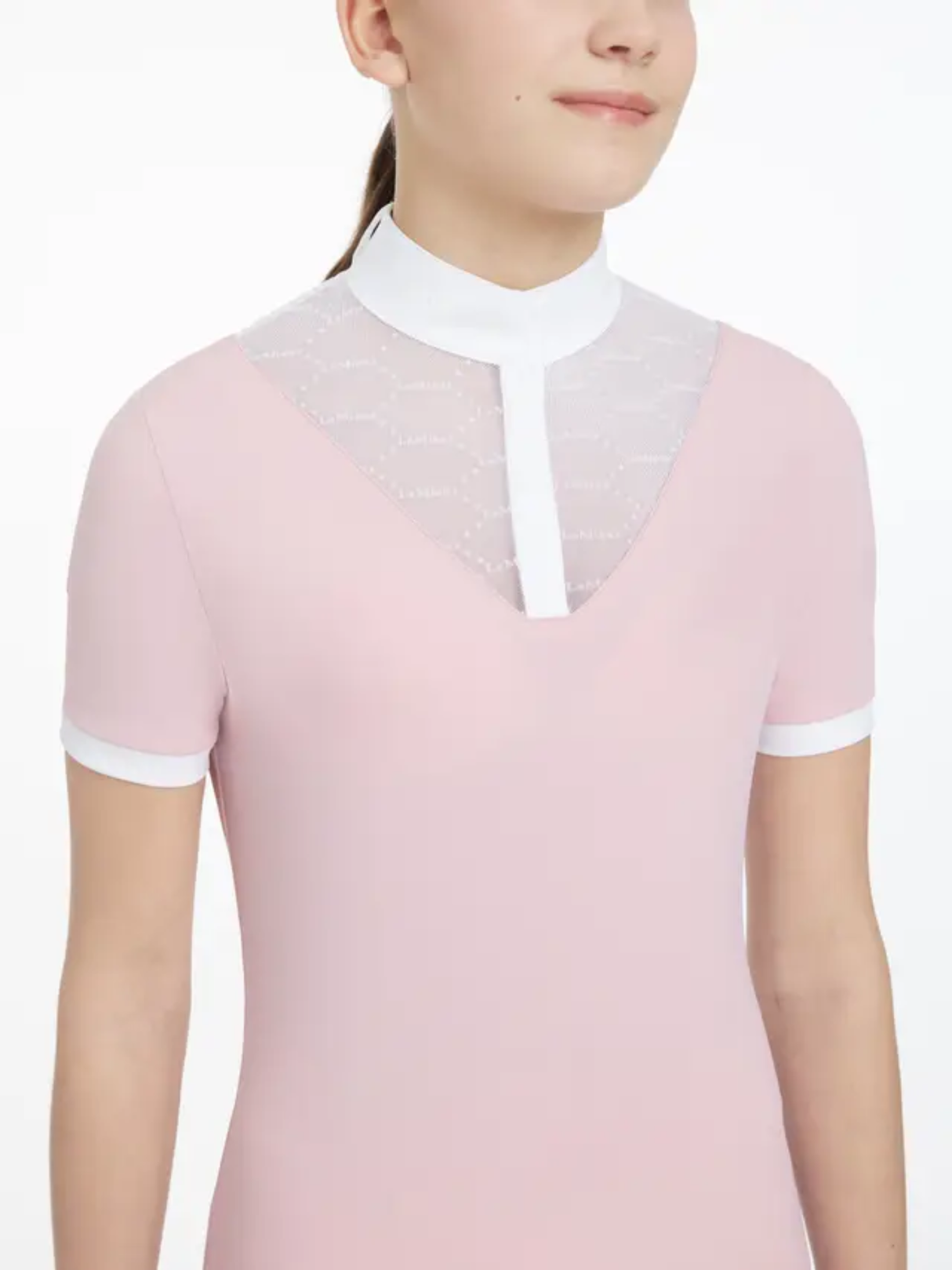 LeMieux Young Rider Eva Short Sleeve Show Shirt Blossom