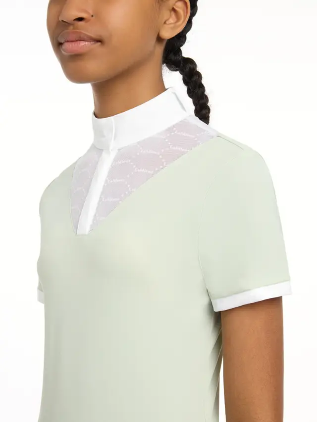 LeMieux Young Rider Eva Short Sleeve Show Shirt Pistachio