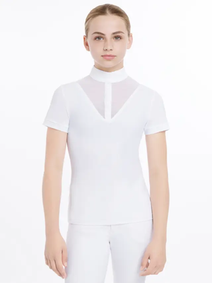 LeMieux Young Rider Eva Short Sleeve Show Shirt White