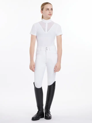 LeMieux Young Rider Eva Short Sleeve Show Shirt White