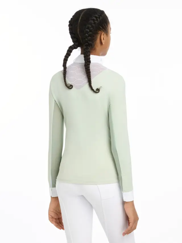 LeMieux Young Rider Eva Long Sleeve Show Shirt Pistachio
