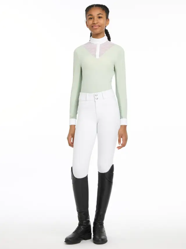 LeMieux Young Rider Eva Long Sleeve Show Shirt Pistachio