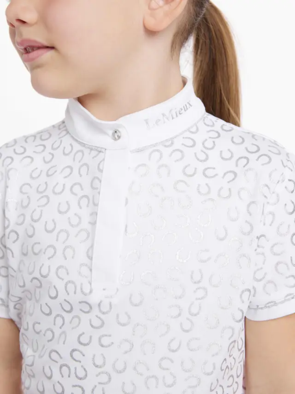 LeMieux Mini Bella Show Shirt White/Horseshoes