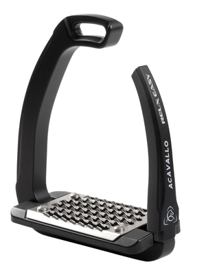Acavallo Rel-X Easy Stirrups Shaped Arm Black