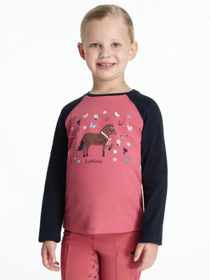 LeMieux Mini Jamie Chancer Long Sleeve Top Cranberry