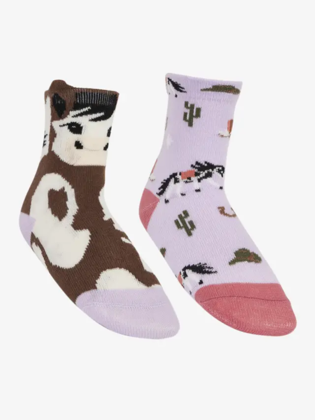 LeMieux Mini Cotton Character Socks Paint Pony 2 Pack Lilac