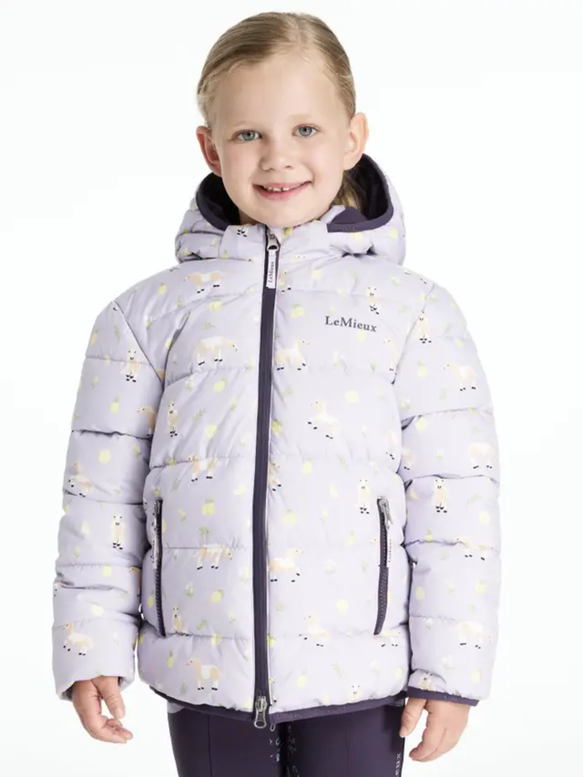 LeMieux Mini Printed Lilo Puffer Jacket Lilac