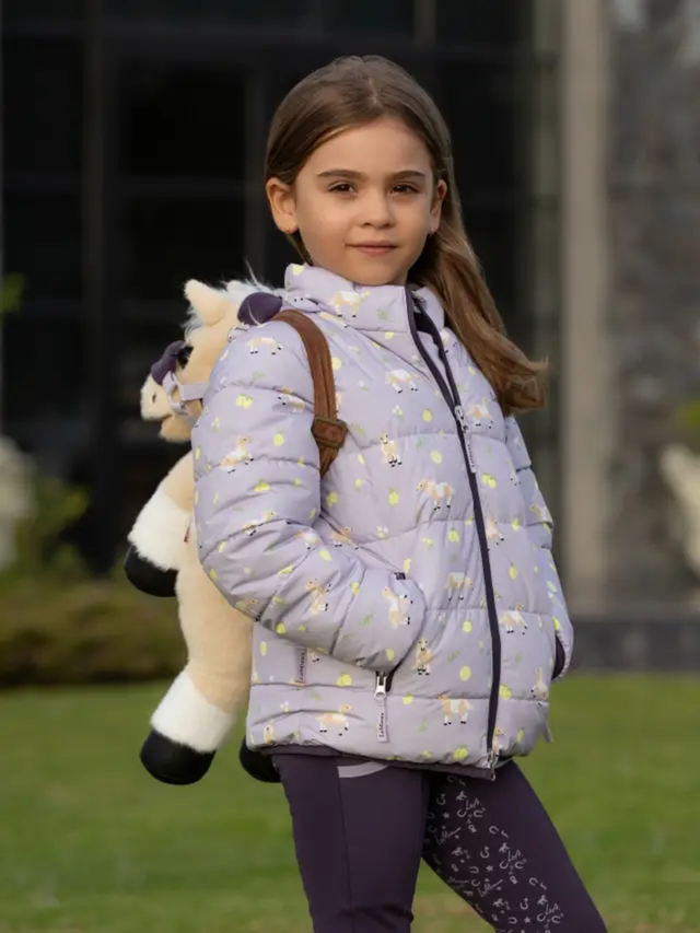 LeMieux Mini Printed Lilo Puffer Jacket Lilac