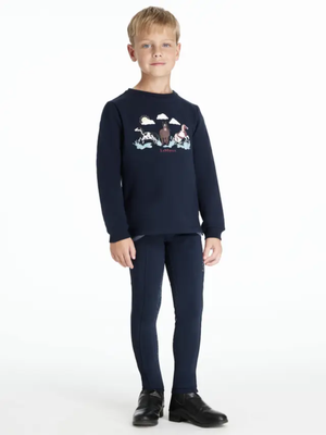 LeMieux Mini Poppy Long Sleeve Top Navy
