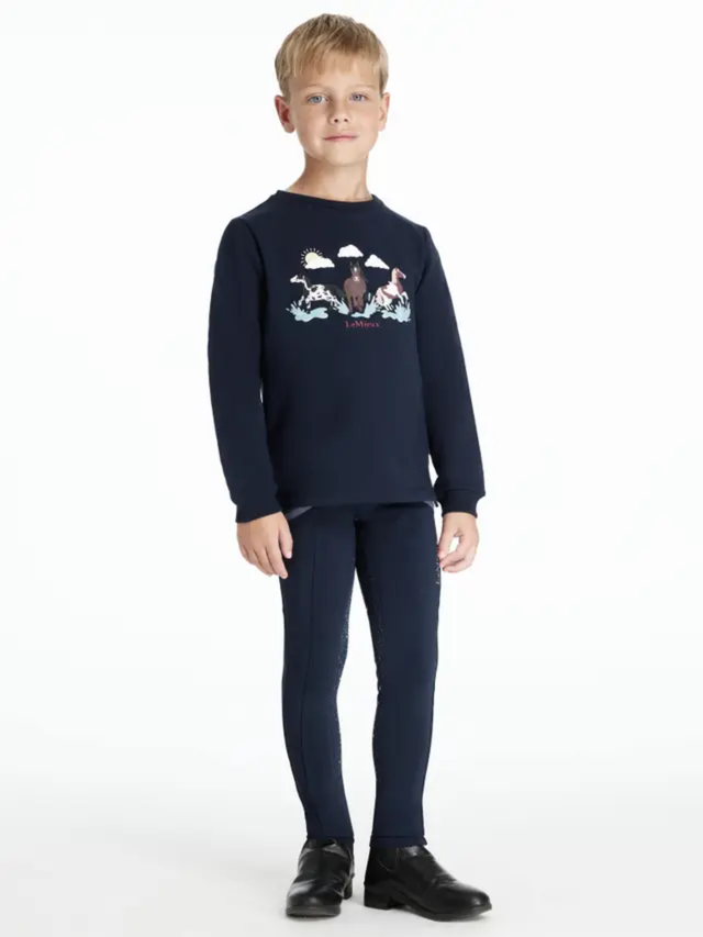 LeMieux Mini Poppy Long Sleeve Top Navy