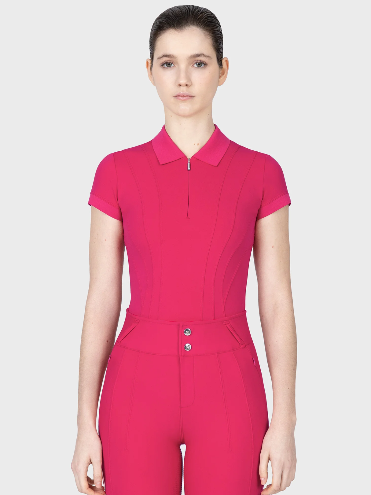 Maximilian Arc Short Sleeve Polo Shirt Cranberry