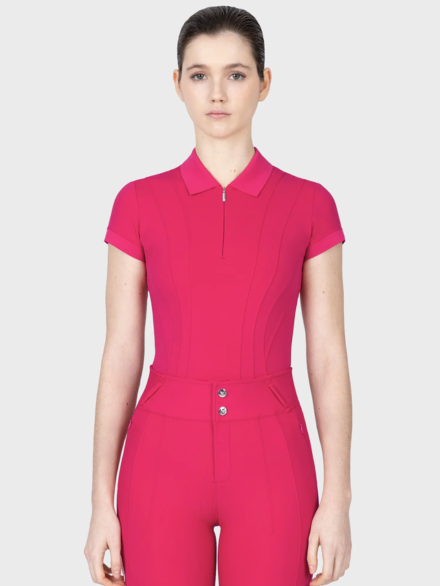Maximilian Arc Short Sleeve Polo Shirt Cranberry