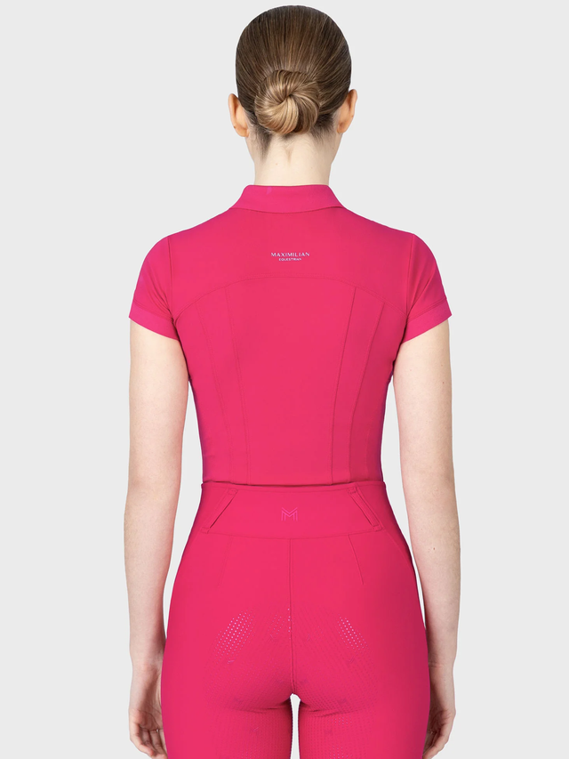 Maximilian Arc Short Sleeve Polo Shirt Cranberry