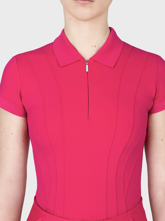 Maximilian Arc Short Sleeve Polo Shirt Cranberry