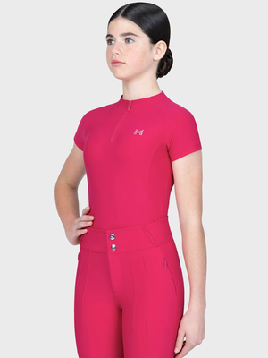 Maximilian Young Rider Nora Short Sleeve Base Layer Cranberry