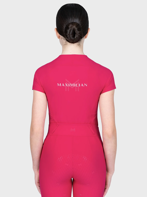 Maximilian Young Rider Nora Short Sleeve Base Layer Cranberry