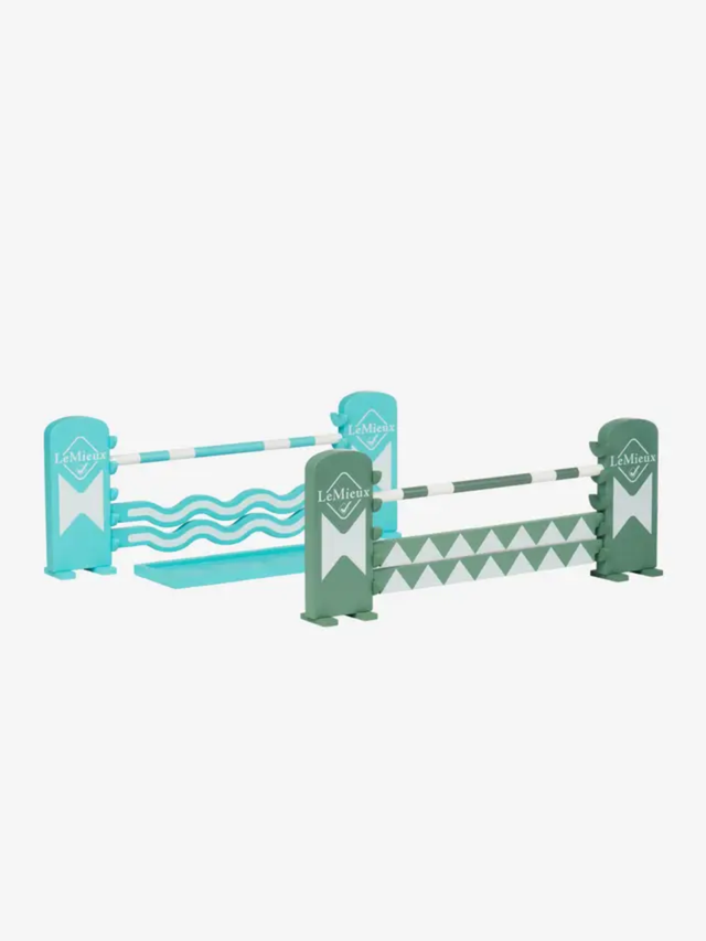 LeMieux Toy Pony Jump Set Azure/Sage/White