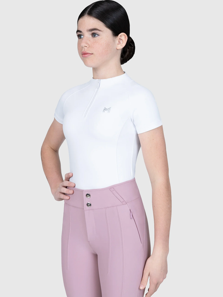 Maximilian Young Rider Nora Short Sleeve Base Layer White