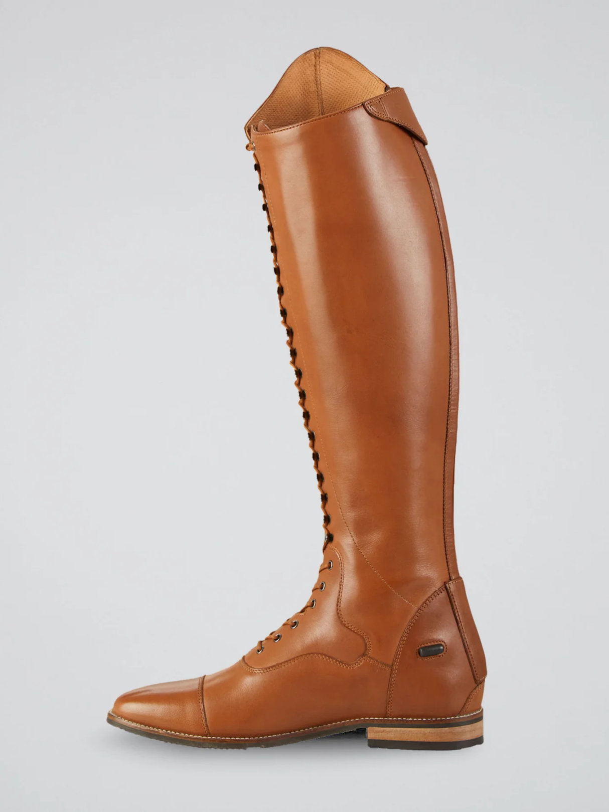 Premier Equine Maurizia Ladies Lace Front Leather Riding Boots Cognac